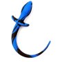Kinky Puppy Silicone Dog Tail Plug 7.5 x 3.1cm Black-Blue