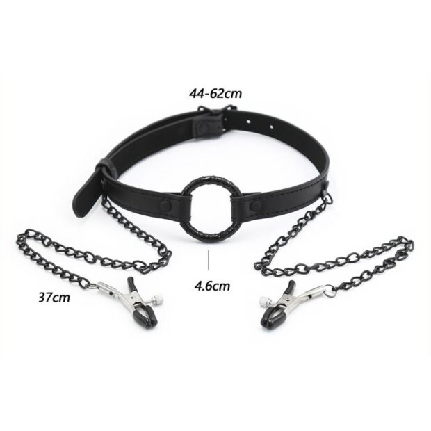KINKgear Gag Nip Ring and Nipple Clamps