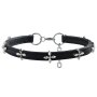 Joy Jewels Cross Flow Thin Necklace Black