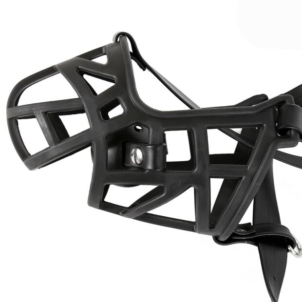 Kinky Puppy Muzzle Strap Hoods With Mouth Gag BLACK