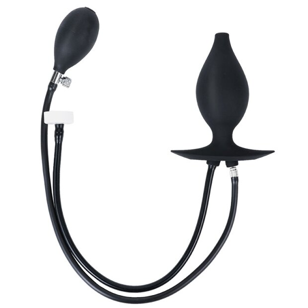 KINKgear Butt Enema Inflatable Plug and Enema Tip Black