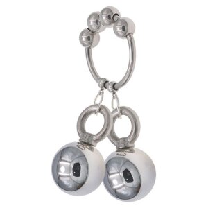 MenSteel Metal Ring with 2 Weight Hanger Balls L 160g