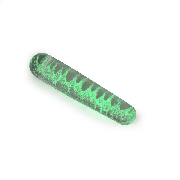 Kiotos Glass Dildo Curve Glow in the Dark 15 cm