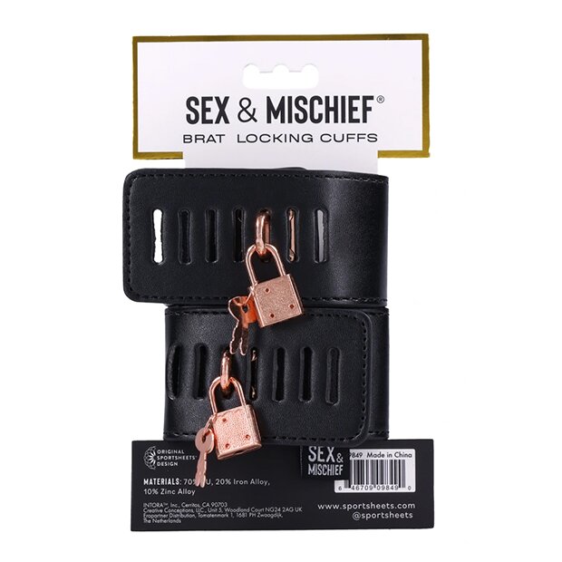 Sportsheets Sex & Mischief Brat Locking Cuffs