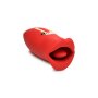 XR Brands Kiss and Tell Silicone Kissing and Vibrating Clitoral Stimulator Red