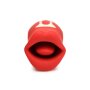 XR Brands Kiss and Tell Silicone Kissing and Vibrating Clitoral Stimulator Red