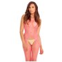 Industrial Net Suspender Bodystocking Pink, OS