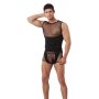 Amorable by Rimba Boxer shorts with fishnet Black M/L