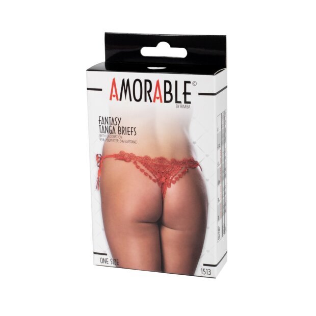 Amorable Tanga Rouge Taille unique