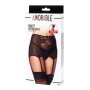 Amorable Porte-jarretelles avec string et bas Noir S-M