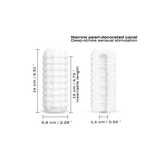 DORCEL Texturierter Masturbator Cup - Eng Weiß