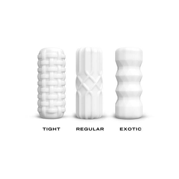 DORCEL Texturierter Masturbator Cup - Eng Weiß