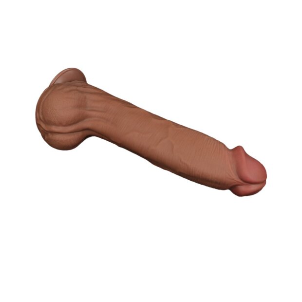 LoveToy - Sliding Skin Dildo 36 cm - Brown