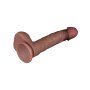 LoveToy - Dual Layered Silicone Dildo 22.5 cm (Ø 4.2 cm) - Brown