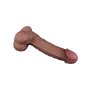 LoveToy - Dual Layered Silicone Dildo 22.5 cm (Ø 4.2 cm) - Brown