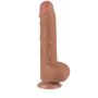 LoveToy - Sliding Skin Dildo 24 cm (Ø 4.3 cm) - Brown