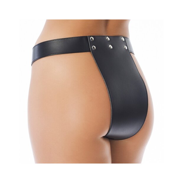Rimba Chastity Belt with two Holes M L Black