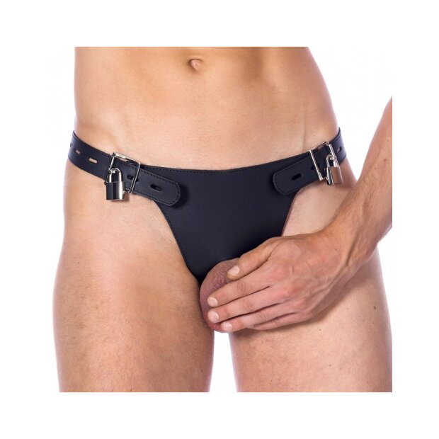 Rimba Herrenslip mit Analplug 3,5 cm Schwarz
