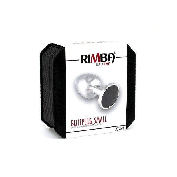 Rimba Anal Plug with Crystal Silver Black Ø 3 cm