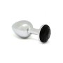 Rimba Anal Plug with Crystal Silver Black Ø 3 cm