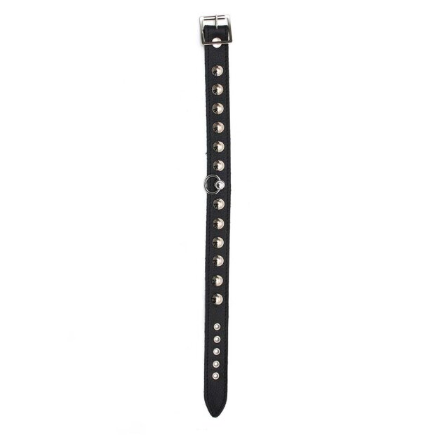 Rimba Collier Décoré de Clous Noir M-L