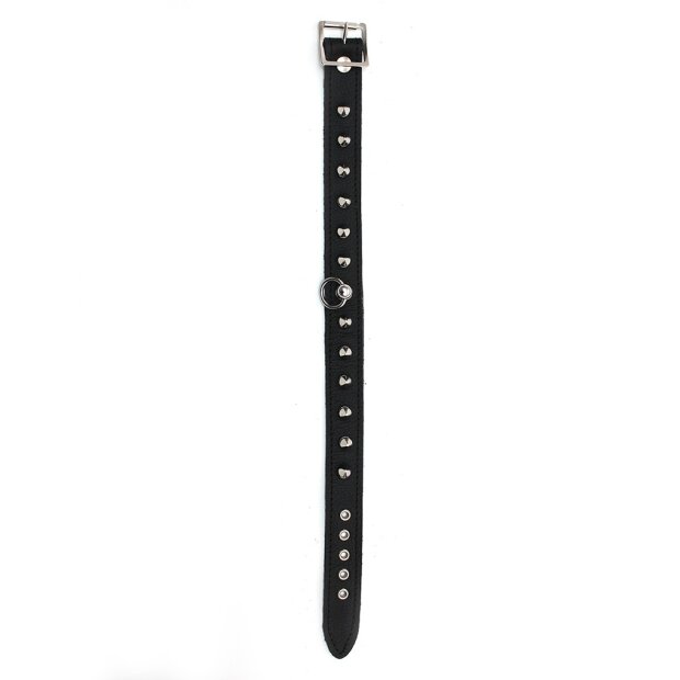Rimba Collier Décoré de Pointes Noir S-M