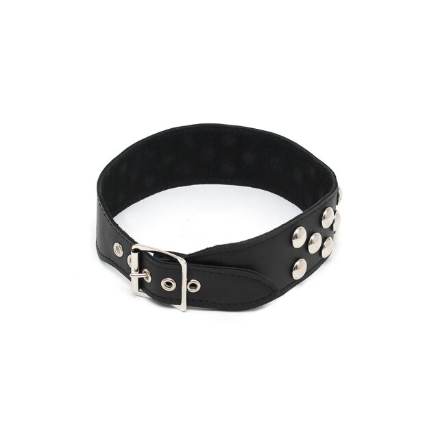 Rimba Collier Décoré de Clous Noir M-L