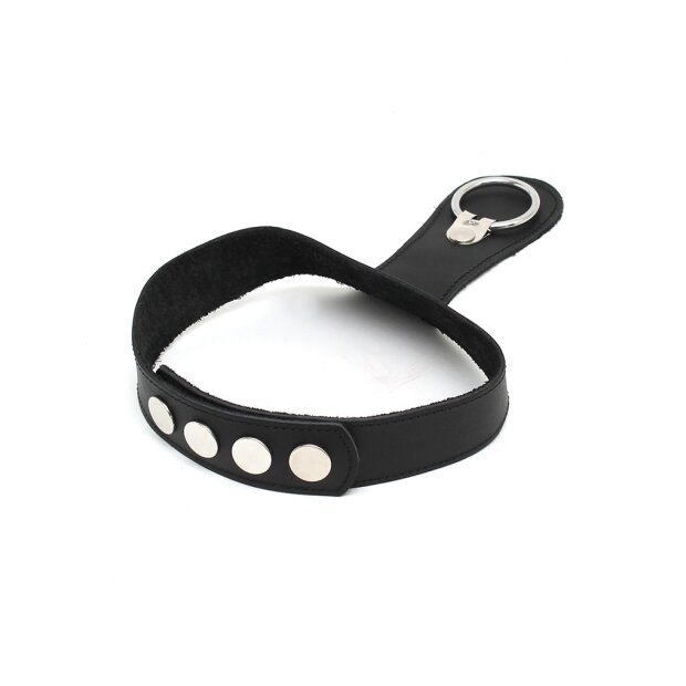 Rimba Slave Collar with Ring Black