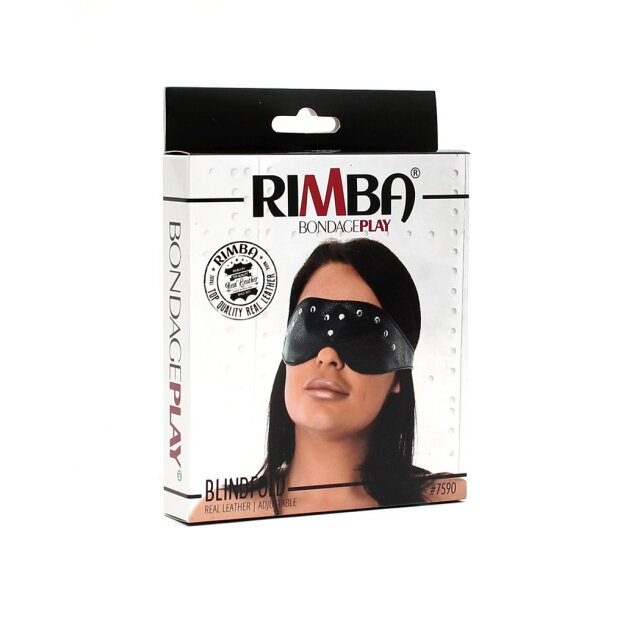 Rimba Augenmaske verziert mit Nieten Schwarz