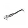 Rimba Bondage Play Whip with 19 Strings (80 cm) Black