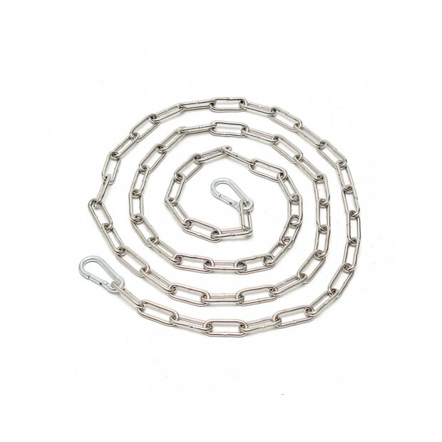 Rimba Chain with 2 Carabiner Hooks Silver 200 cm