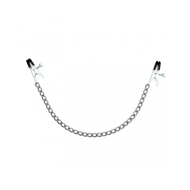 Rimba Adjustable Nipple Clamps with Chain Silver 2 Pieces