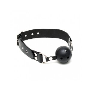 Rimba Baillon avec sangle en cuir Noir Ø 4,4 cm