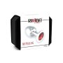 Rimba Plug anal avec Cristal Argent Rouge Ø 4 cm