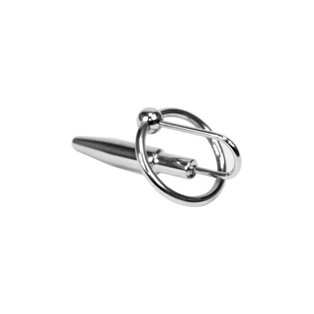 Rimba Penis Plug with Glans Ring Silver Ø 2.5 cm