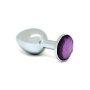 Rimba Analplug mit Kristall Silber Lila Ø 2,4 cm
