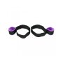 Rimba Soft Bondage Upper Leg to Wrist Cuffs 2-Piece Purple Black