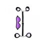 Rimba Soft Hand to Ankle Cuff Set with Mask 4-Piece Purple Black