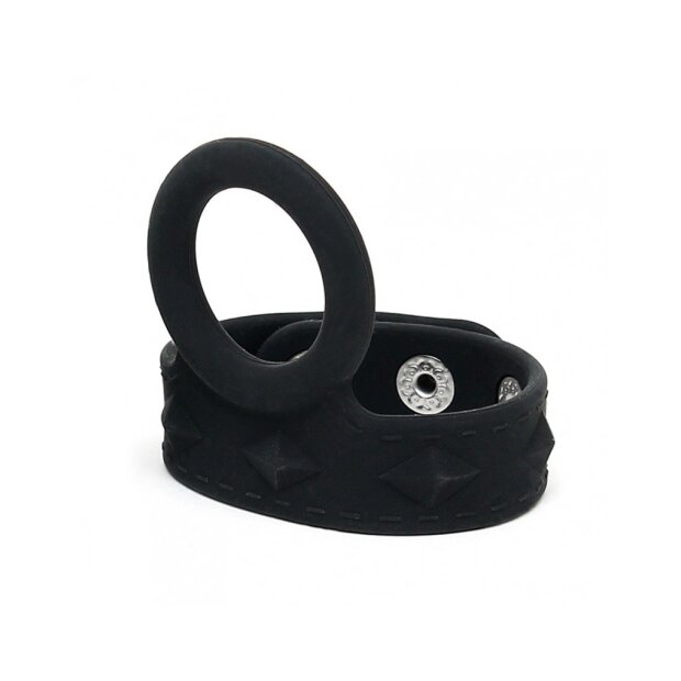 Rimba Penisstrap mit Cockring Schwarz Ø 3,7 cm