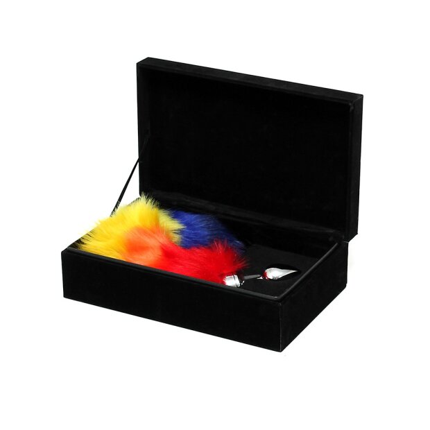 Rimba Anal Plug with Fox Tail Multicolour Ø 3 cm