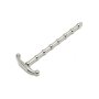 Rimba Ribbed Urethral Sound Silver 8 mm