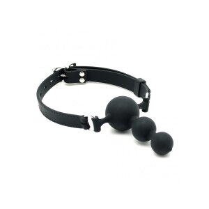 Rimba Toys Bâillon avec Trois Boules Noir