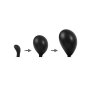 Rimba Latex Play - Inflatable Curved Anal Plug with Pump - Black