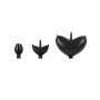 Rimba Latex Play - Inflatable Anal Tulip-Shaped Plug with Pump - Black