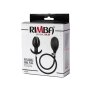 Rimba Latex Play - Inflatable Anal Tulip-Shaped Plug with Pump - Black