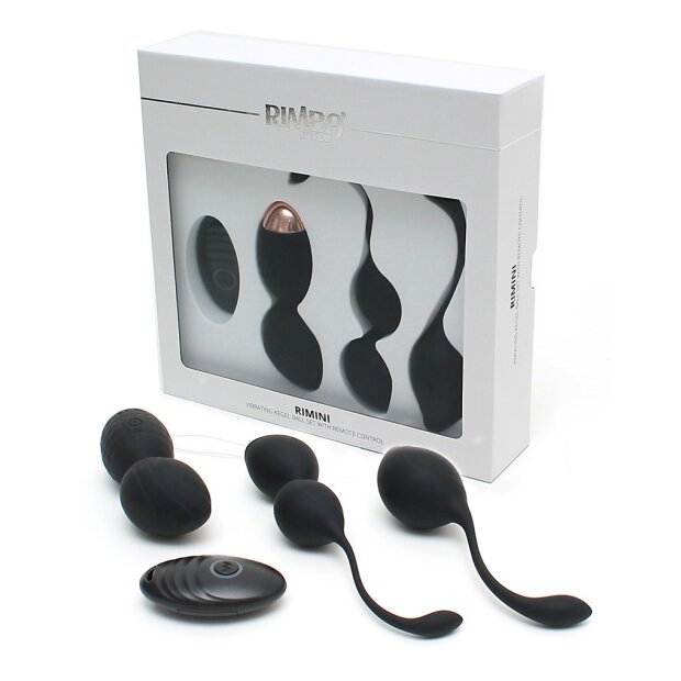 Rimba Rimini Kegel Ball Training Set Black Ø 3.6 cm 4-Piece