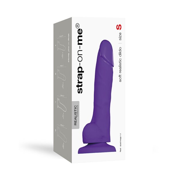 Strap-On-Me Soft Realistic Dildo Purple Size S- 17.1 cm