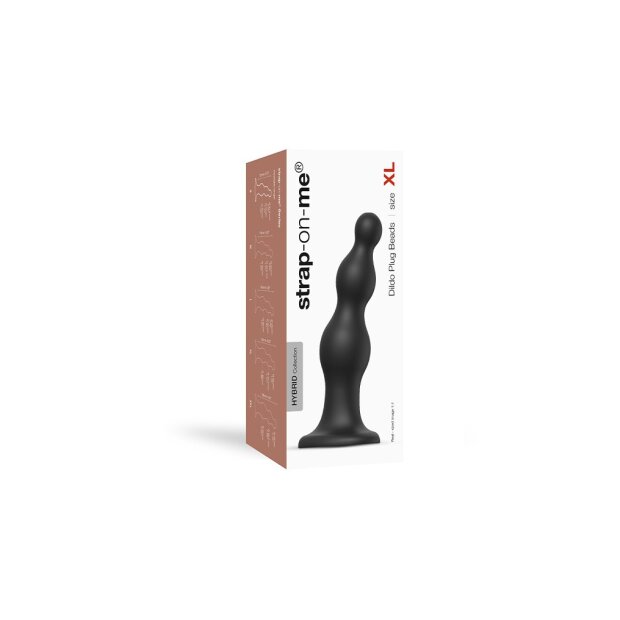 Strap-On-Me - Dildo Plug Beads Size XL - Black