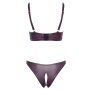 Cotelli Collection bra and briefs purple S