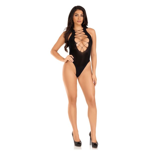 Leg Avenue Seamless racer tank bodysuit schwarz O/S